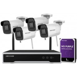 hIKVISION 4 Channel NVR recorder CCTV 4MP HD Wi-Fi Kit with 4 camera and Hard drive